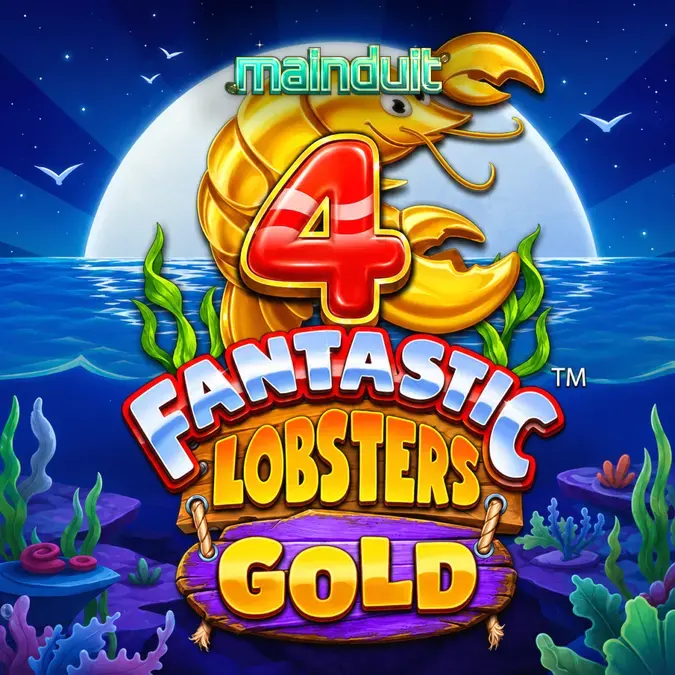 Tampilan visual slot 4 Fantastic Lobsters Gold dengan tema bawah laut yang cerah